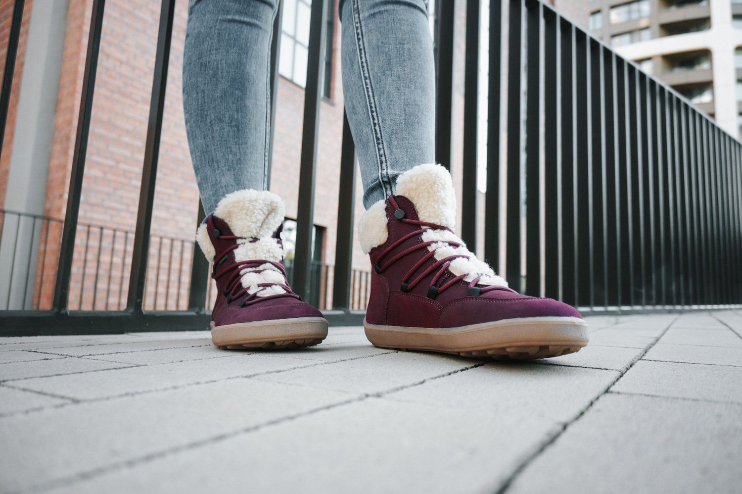 Winter Barfußschuhe Be Lenka Bliss - Burgundy Red