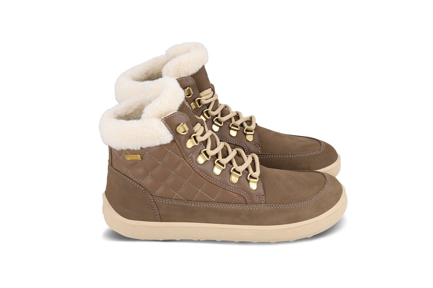 beLenka | Winter Barfußschuhe Olivia | nutty brown