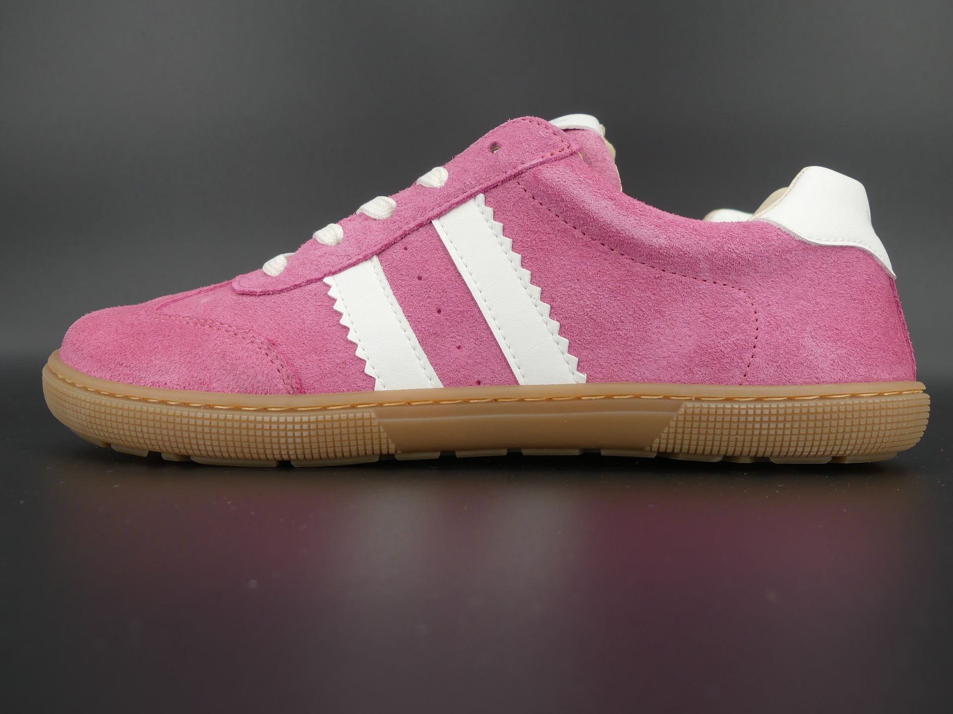 KOEL Barfußschuh Declan – Fuchsia (Veloursleder)