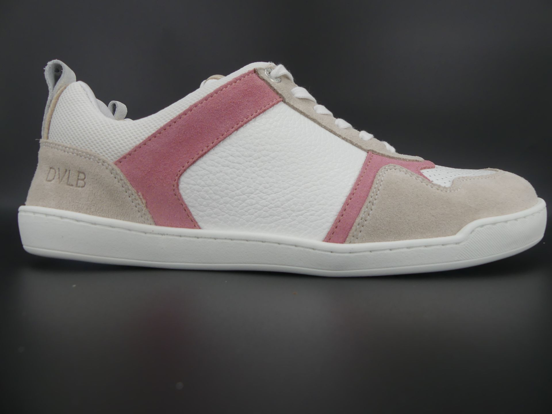 Develab Damen Barfußsneaker Pink Fantasy – Vorderansicht schräg seitlich