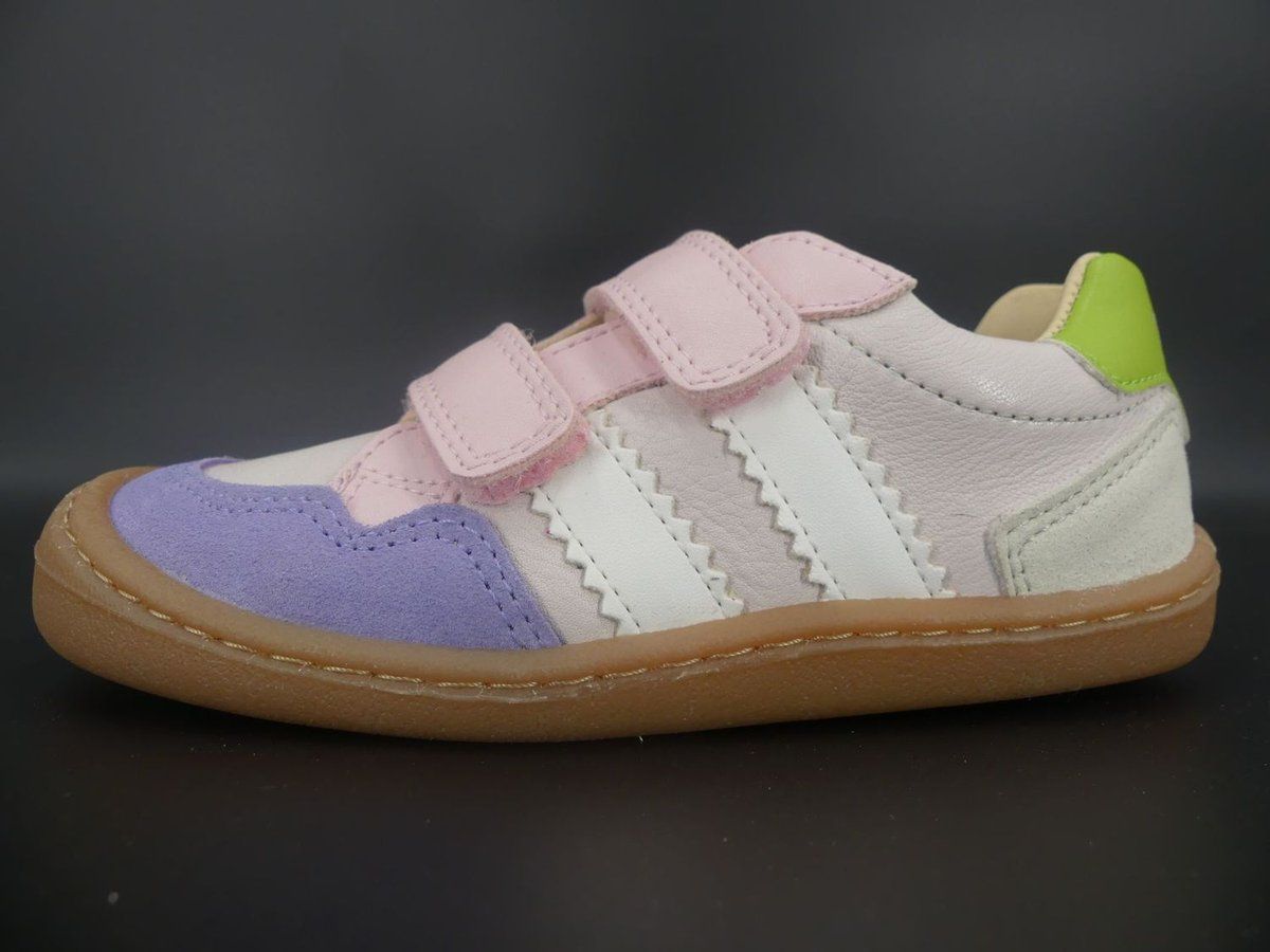 Seitenansicht des KOEL Bali 2.0 in Lavendel, Rosa und Beige mit Klettverschluss