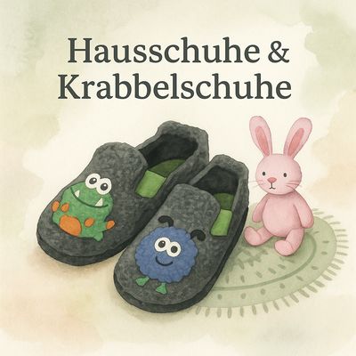 Hausschuhe und Krabbelschuhe – bequem, rutschfest