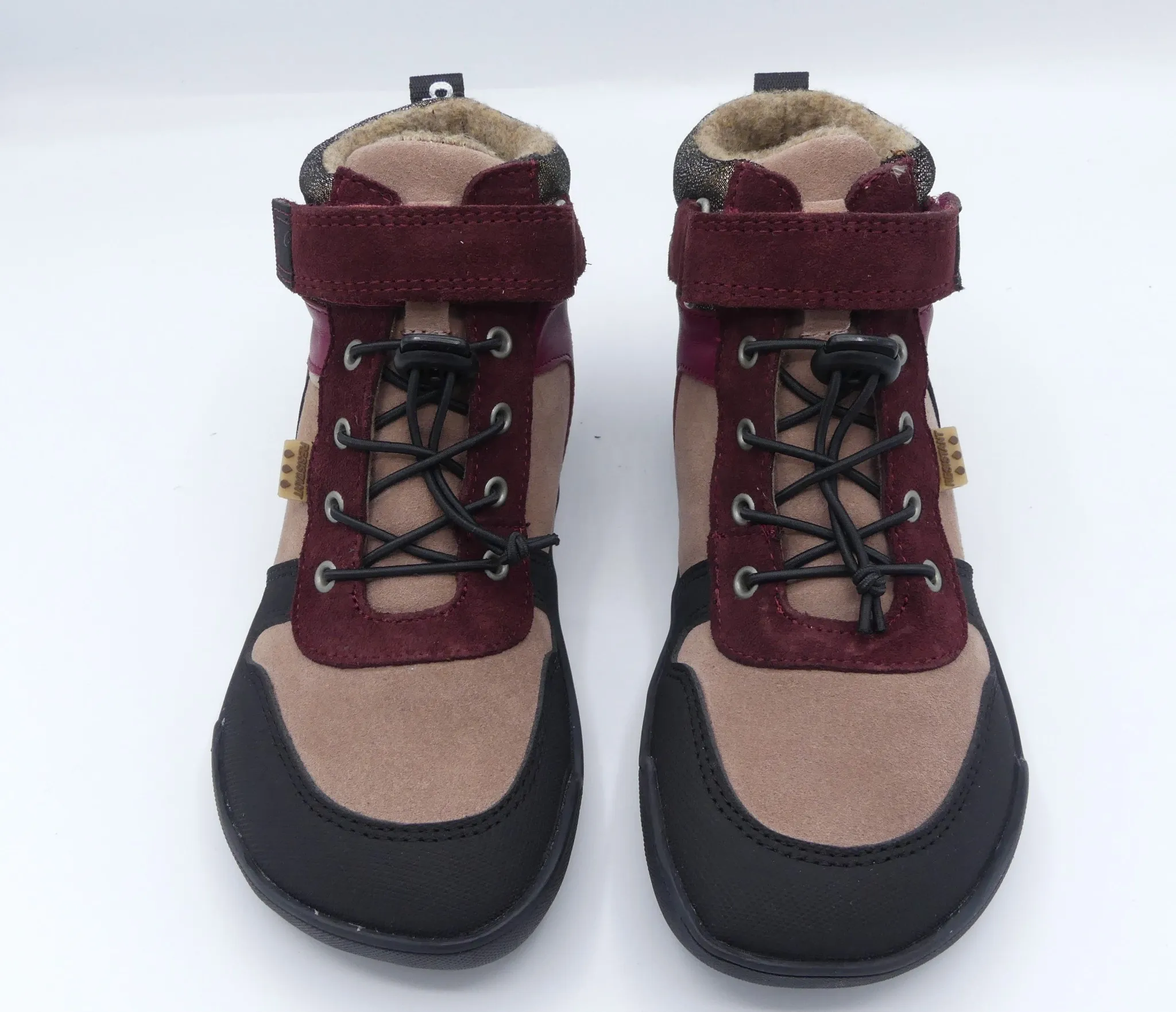 Seitenansicht Paar Develab Mid Cut Sneaker Boot TEX Old Pink Fantasy – barfußgerechter Mid-Cut in Altrosa