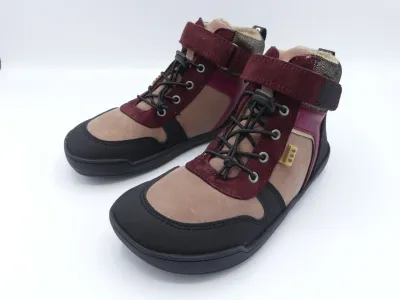 Seitenansicht Paar Develab Mid Cut Sneaker Boot TEX Old Pink Fantasy – barfußgerechter Mid-Cut in Altrosa