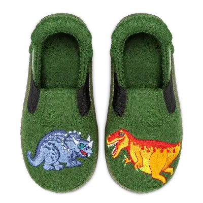 NANGA Dinos 2.0 – Kinder Hausschuh mit Dino-Motiv aus Schurwolle NANGA Dinos 2.0 – Kinder Hausschuh mit Dino-Motiv aus Schurwolle
