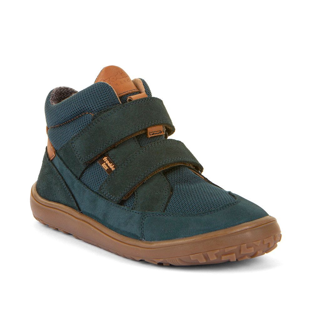 Froddo Barefoot UP Autumn MidCut TEX Petroleum | Kinder-Barfußschuh mit Klett