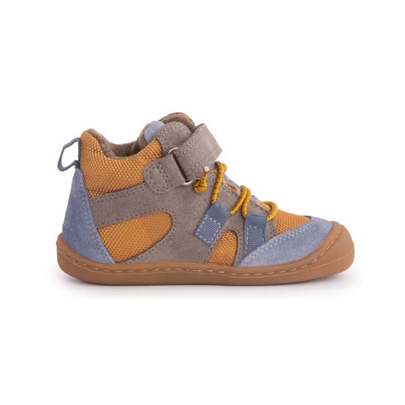 KOEL Classic Beau MidCut Yellow – wasserabweisender Barfußschuh für Kinder