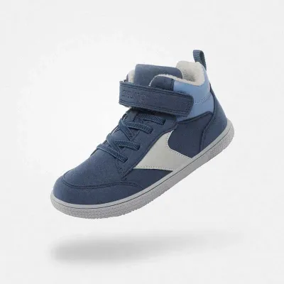 Saguaro | Wonderland I | blau | gefütterter Sneaker | vegan Saguaro Wonderland Winter-Barfußschuh Blau – seitliche Produktansicht