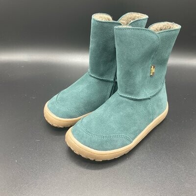 Froddo Barefoot Winterstiefel Wolle TEX Petrol mit Reißverschluss