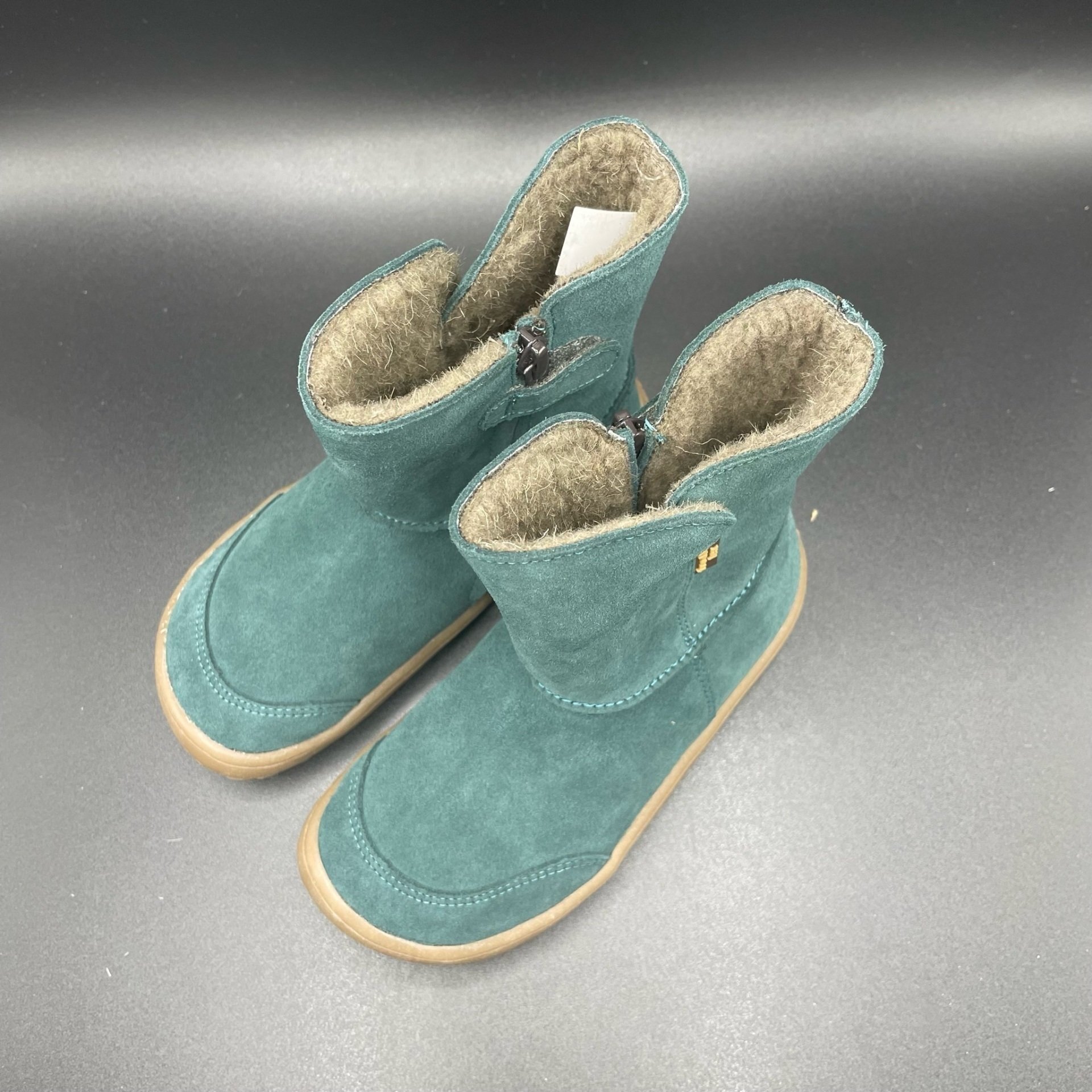 Froddo Barefoot Winterstiefel Wolle TEX Petrol mit Reißverschluss
