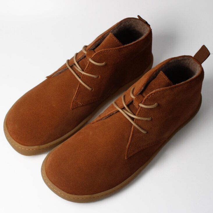 ClassicStyle velours/wollvlies haselnuss bLIFESTYLE classicSTYLE Haselnuss warme Barfußschuhe aus Veloursleder mit Wollvlies