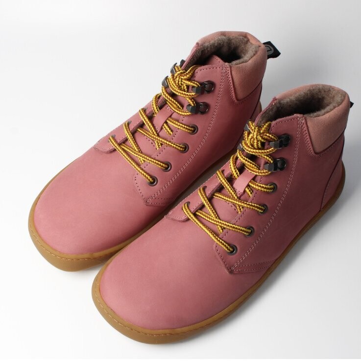 bLifestyle streetSTYLE Nappa Rose High Cut Barfußschuh mit Wollvlies – Vorderansicht