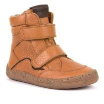 Froddo Barfuß Winterstiefel Cognac mit Wollfutter und Profilsohle
