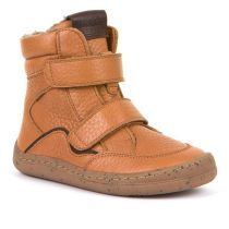 Froddo Barfuß Winterstiefel Cognac mit Wollfutter und Profilsohle

