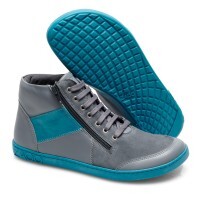 ZAQQ Luqq Turkis grau  - Barfußschuh für Damen High-Cut