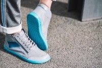 ZAQQ Luqq Turkis grau  - Barfußschuh für Damen High-Cut