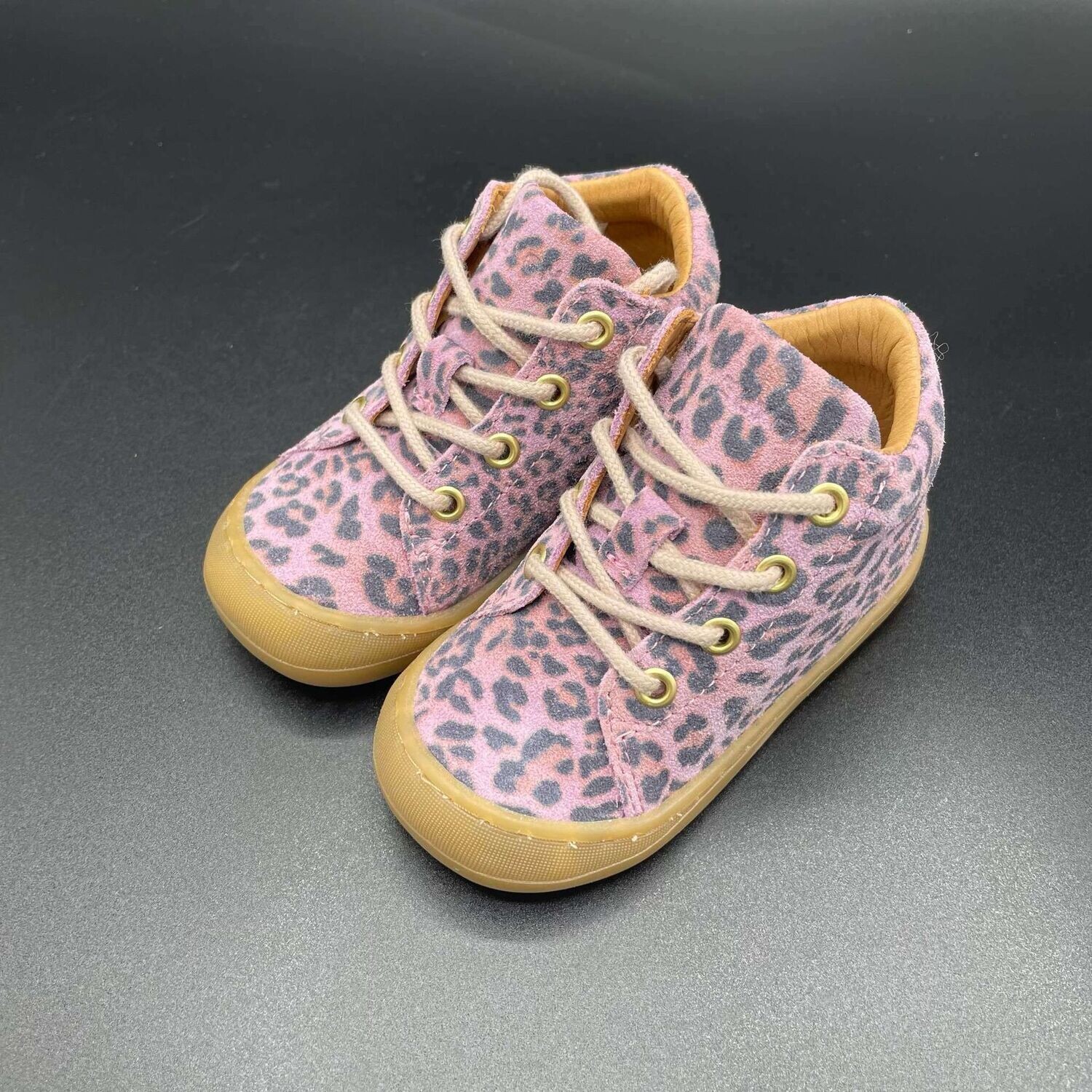 Telyoh - Lauflerner Schnürer - pink leo elyoh Lauflerner Schnürer Pink Leo aus Leder für schmale Kinderfüße
