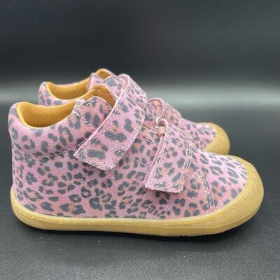 Telyoh - Barfußschuhe Klettverschluss- pink Leo Telyoh Barfußschuh Klettverschluss Pink Leo für schmale Kinderfüße