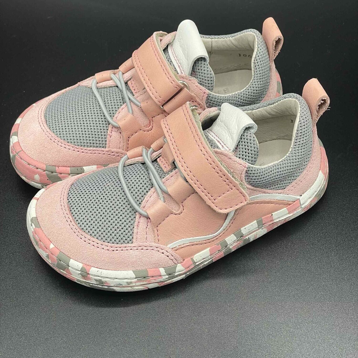 Froddo Sneaker Rose Grey Kinder-Barfußsneaker mit Gummizug und Klettriegel