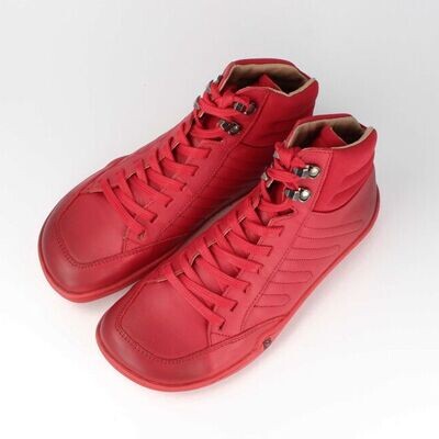 bLifestyle urbanSTYLE Nappa Red roter Barfußsneaker aus Leder für Damen und Herren