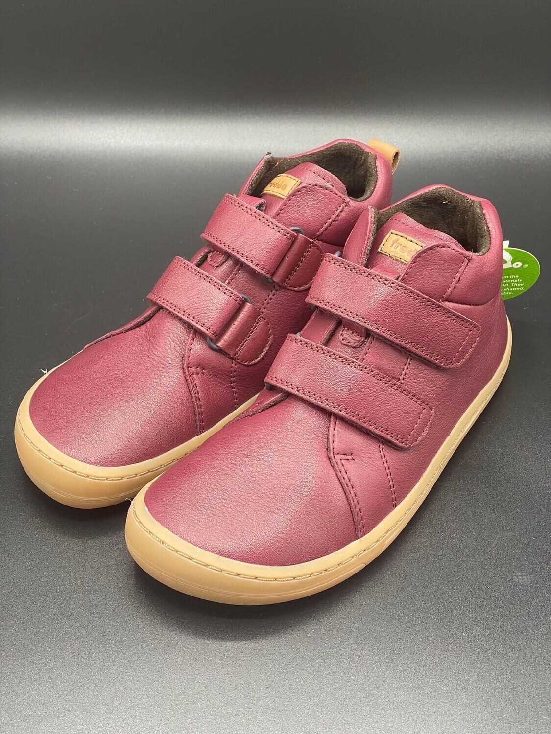 Froddo Barfußschuhe halbhoch Bordeaux aus Leder für Kinder im Alltag