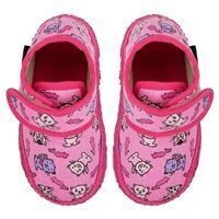 Nanga Kätzchen Pink Hausschuh mit Klett für Kita, Zuhause und Kindergarten