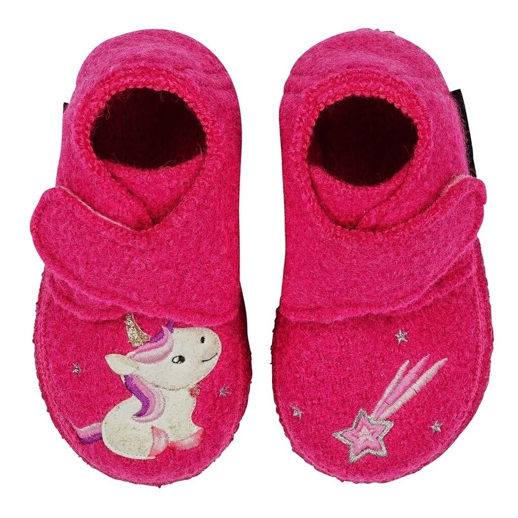 Nanga little Unicorn Hausschuh mit Einhorn-Motiv für warme Kinderfüße