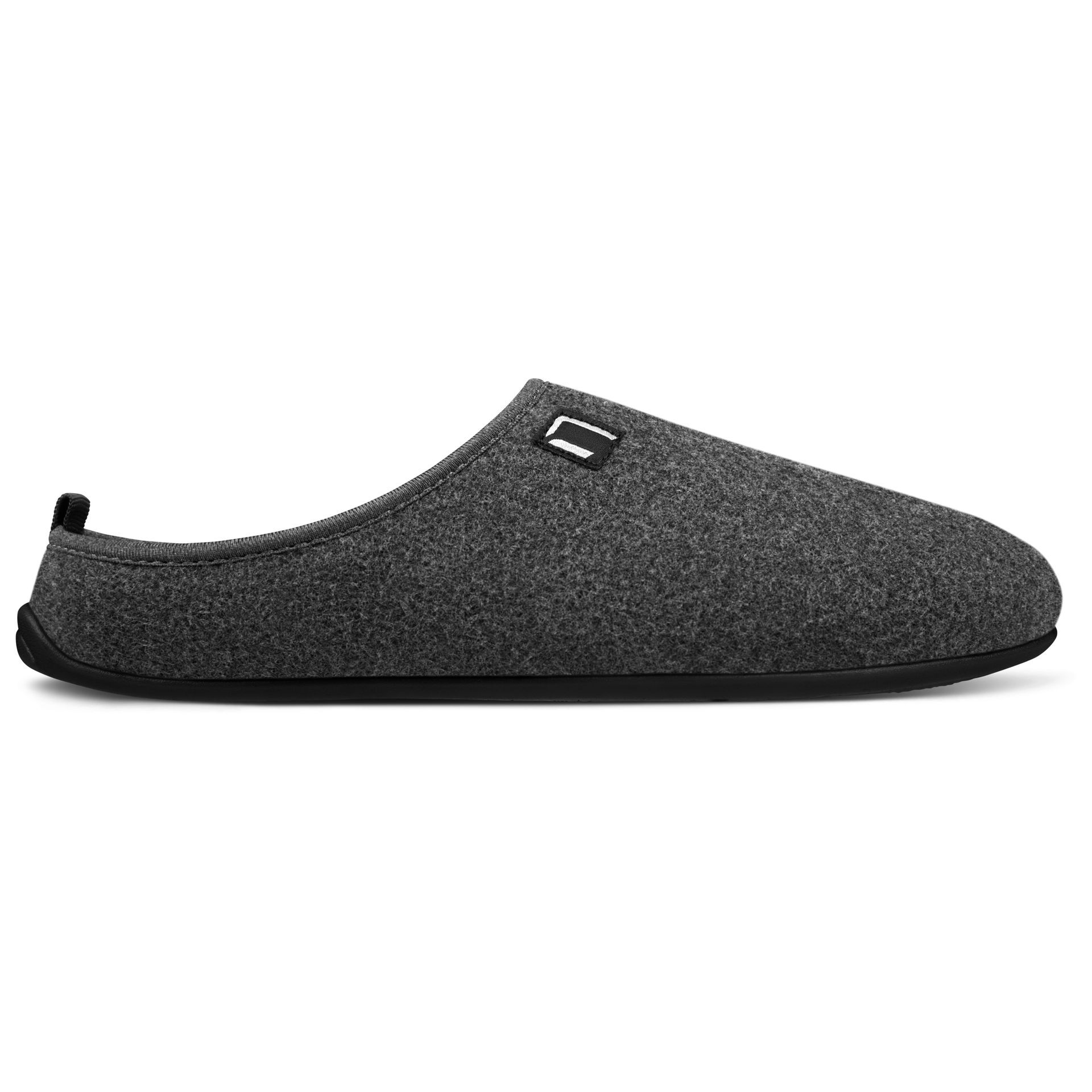 Nanga Wool Slipper schwarz warme Herren-Hausschuhe für Zuhause
