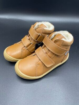 Telyoh Highcut Winterwolle TEX Cognac warmer Kinder-Barfußschuh
