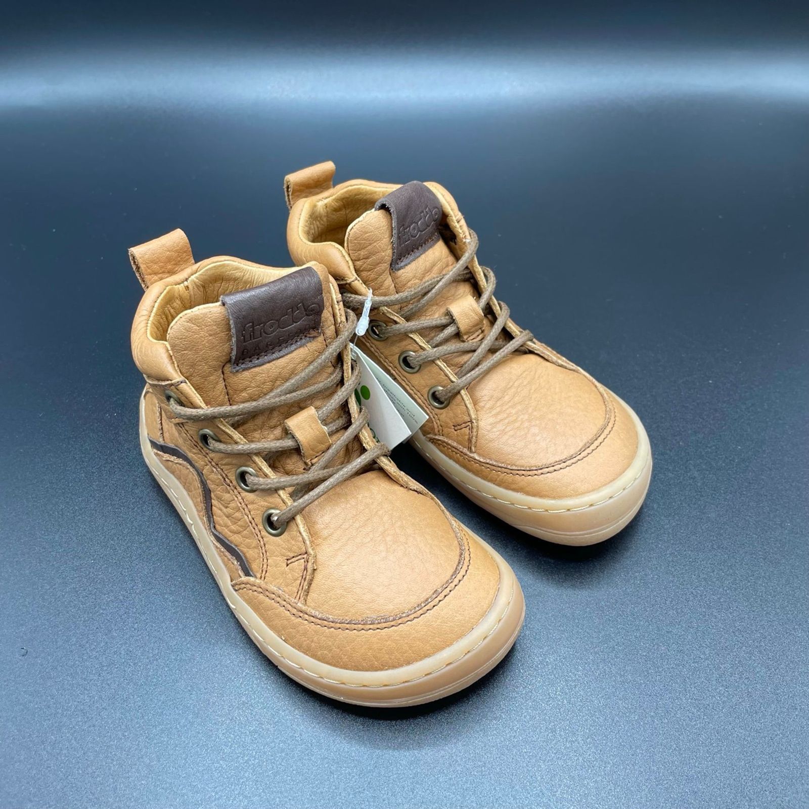 Froddo Barefoot Schnürschuh Cognac Übergangsschuh für Kinder