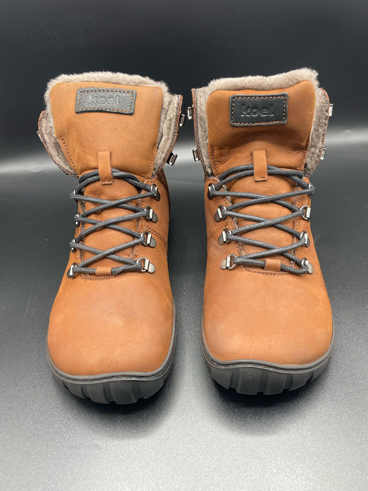 KOEL Porter Men Lambswool Chocolate Barfuß-Winterstiefel für Herren
