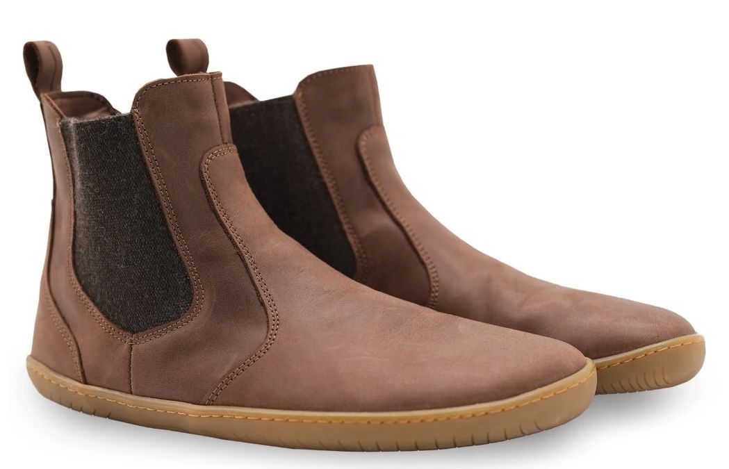 Aylla UMA chocolate Damen Barfuß Chelsea Boots aus Leder