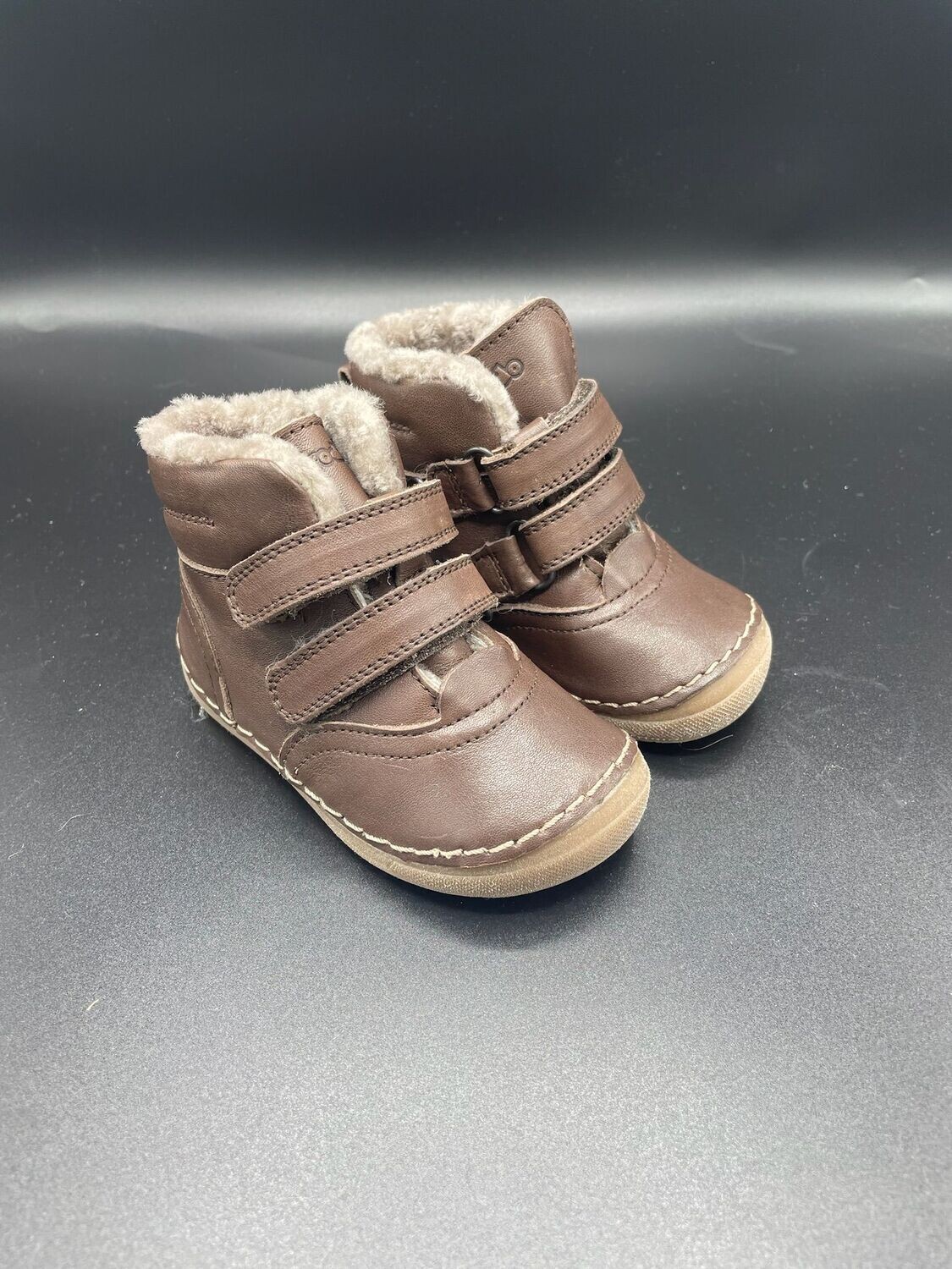Froddo Paix Winter Brown Lauflernschuhe Kinder Lammfell