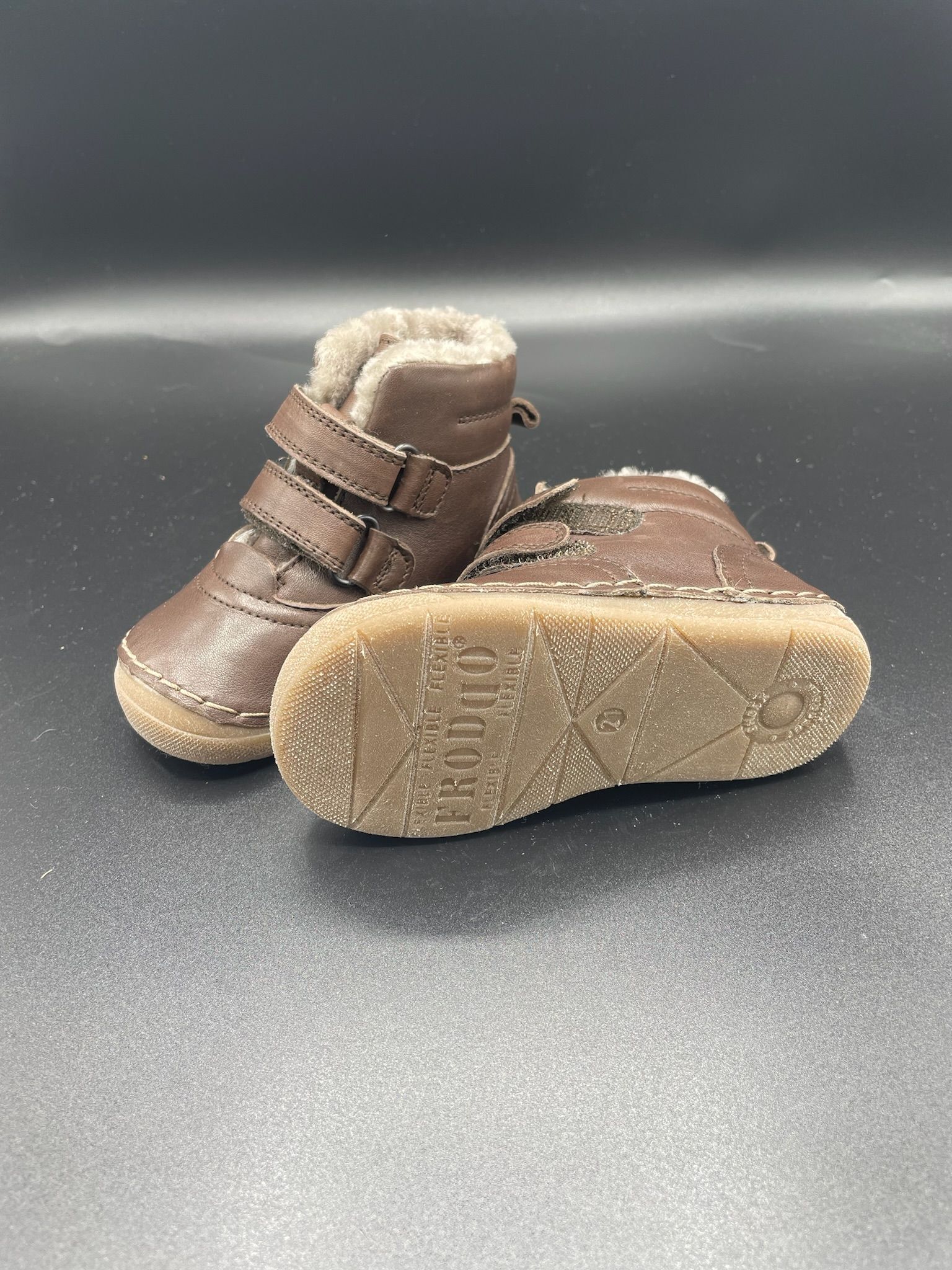 Froddo Paix Winter Brown Lauflernschuhe Kinder Lammfell