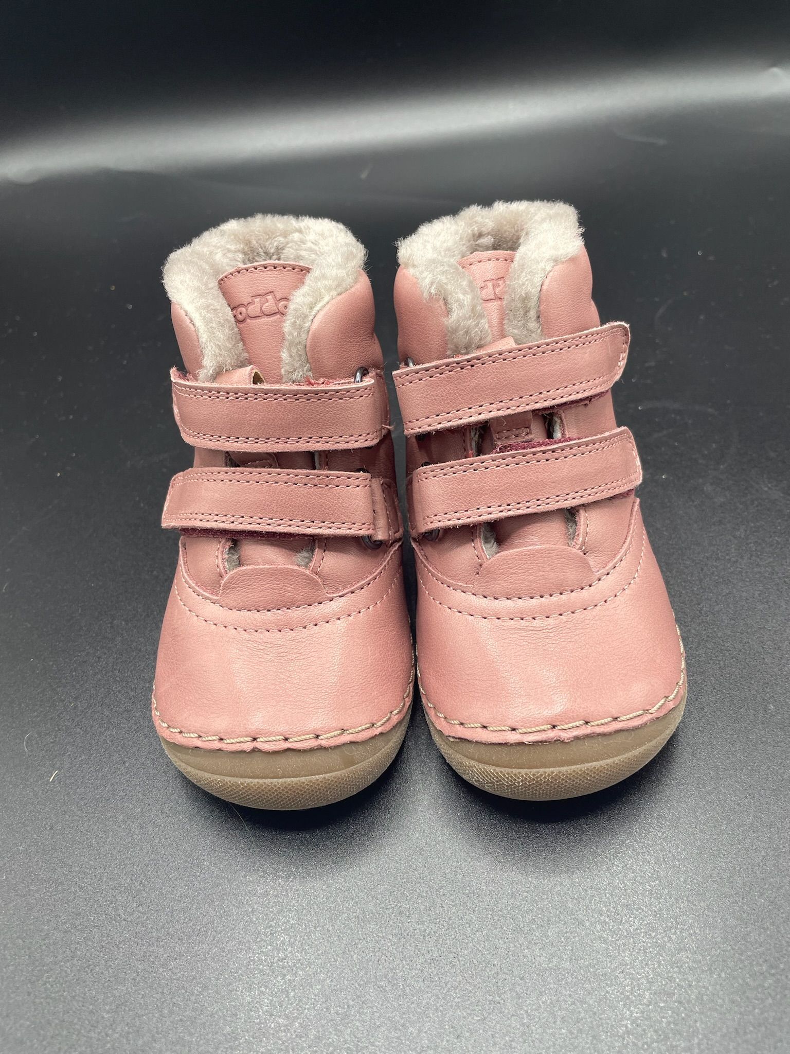 Froddo Paix Winter Dark Pink Lauflernschuhe Mädchen Lammfell