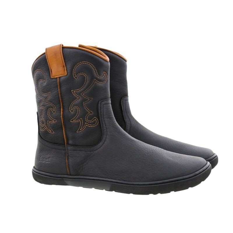 Ankle Boot KOEL Frances black cognac Western-Barfußstiefelette
