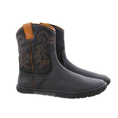 KOEL Frances black cognac Western-Barfußstiefelette