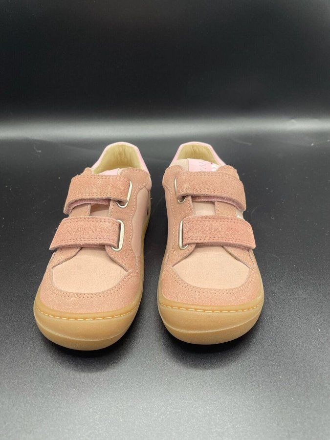 KOEL Bali 2.0 Rosa Barfußschuhe Mädchen aus Leder mit Klett für Kita Alltag und Spielplatz