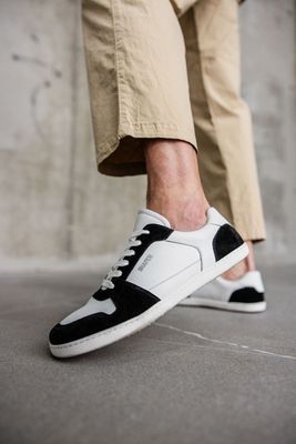 Shapen REWIND Black White Barfußsneaker Herren aus Leder