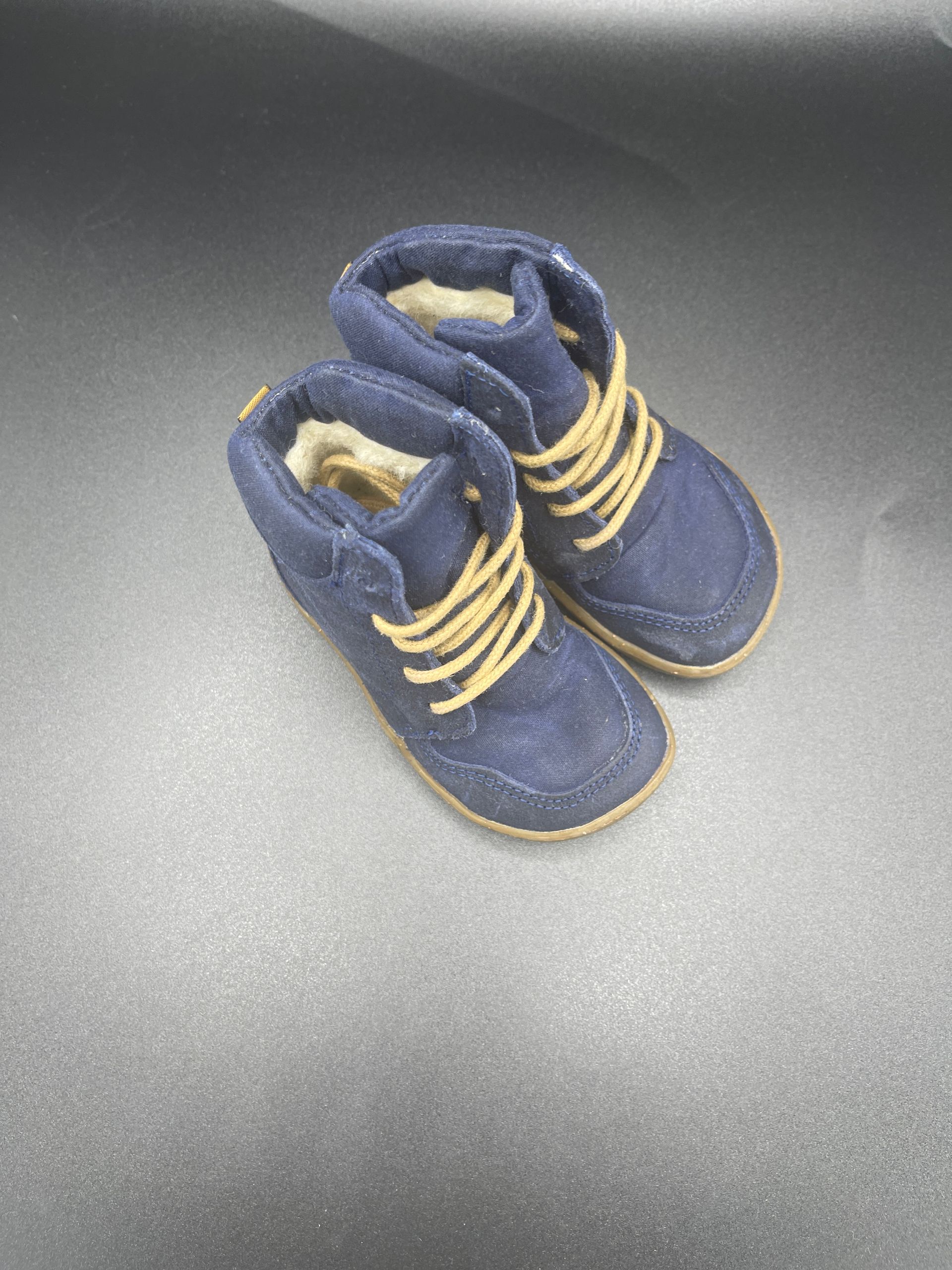 bLIFESTYLE Kipunji Navy Barfuß Winterstiefel für Laufanfänger mit warmem Wollfutter