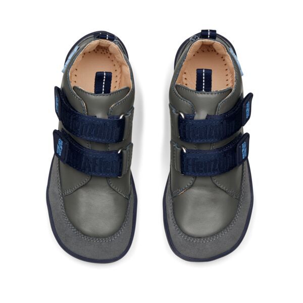 Affenzahn Buddy Bär Leder Barfußschuhe Kinder mit Klett für Kita Alltag und Spielplatz