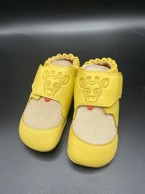 Affenzahn Krabbelschuhe Giraffe gelb – weich flexibel Baby Barfuß