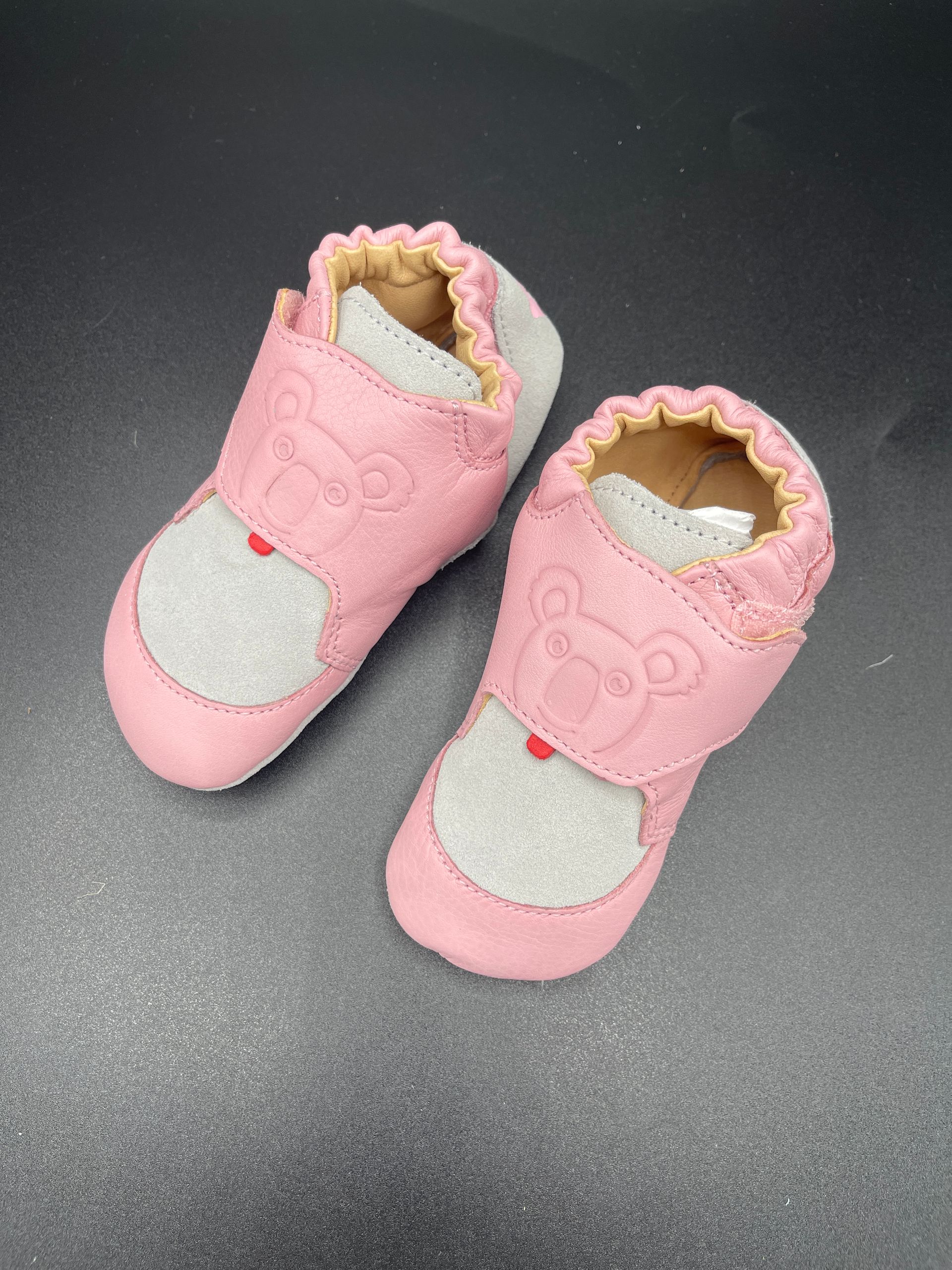Affenzahn Krabbelschuhe Koala rosa – weich flexibel Baby Barfuß