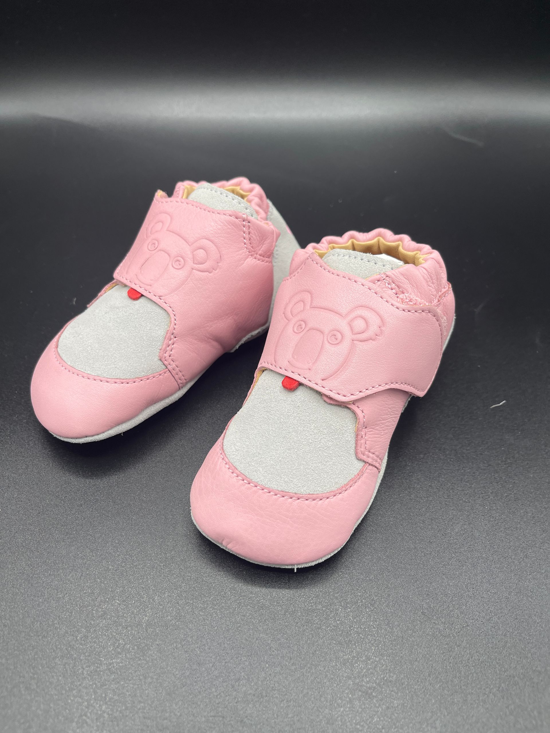 Affenzahn Crawly Rosa Koala Krabbelschuh Baby Mädchen, drinnen für erste aktive Phase