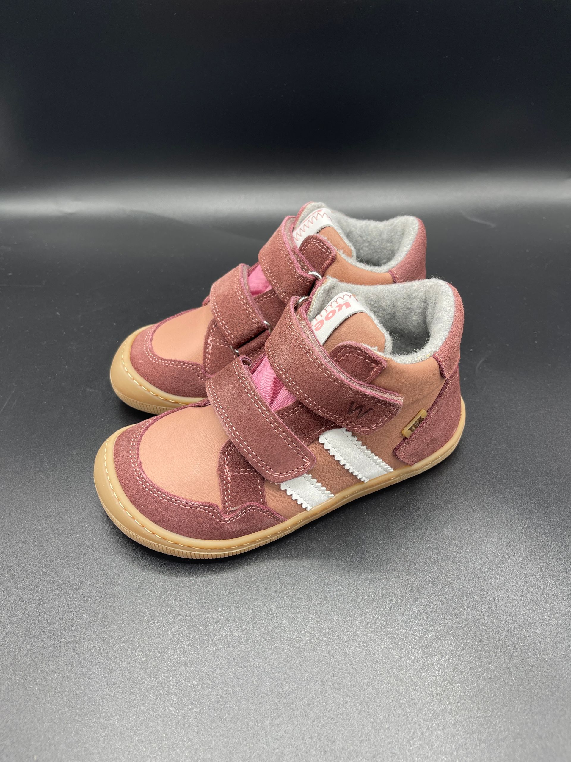 KOEL Kurt W Tex Merino Pink Herbst Winter Barfußschuhe Mädchen breit