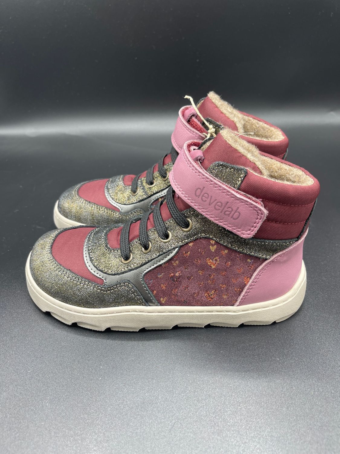 develab | Barefoot Soft Sneaker | Old Pink Fantasy develab | Barefoot Soft Sneaker | Old Pink Fantasy – rosa – Barfuß-Winterschuhe