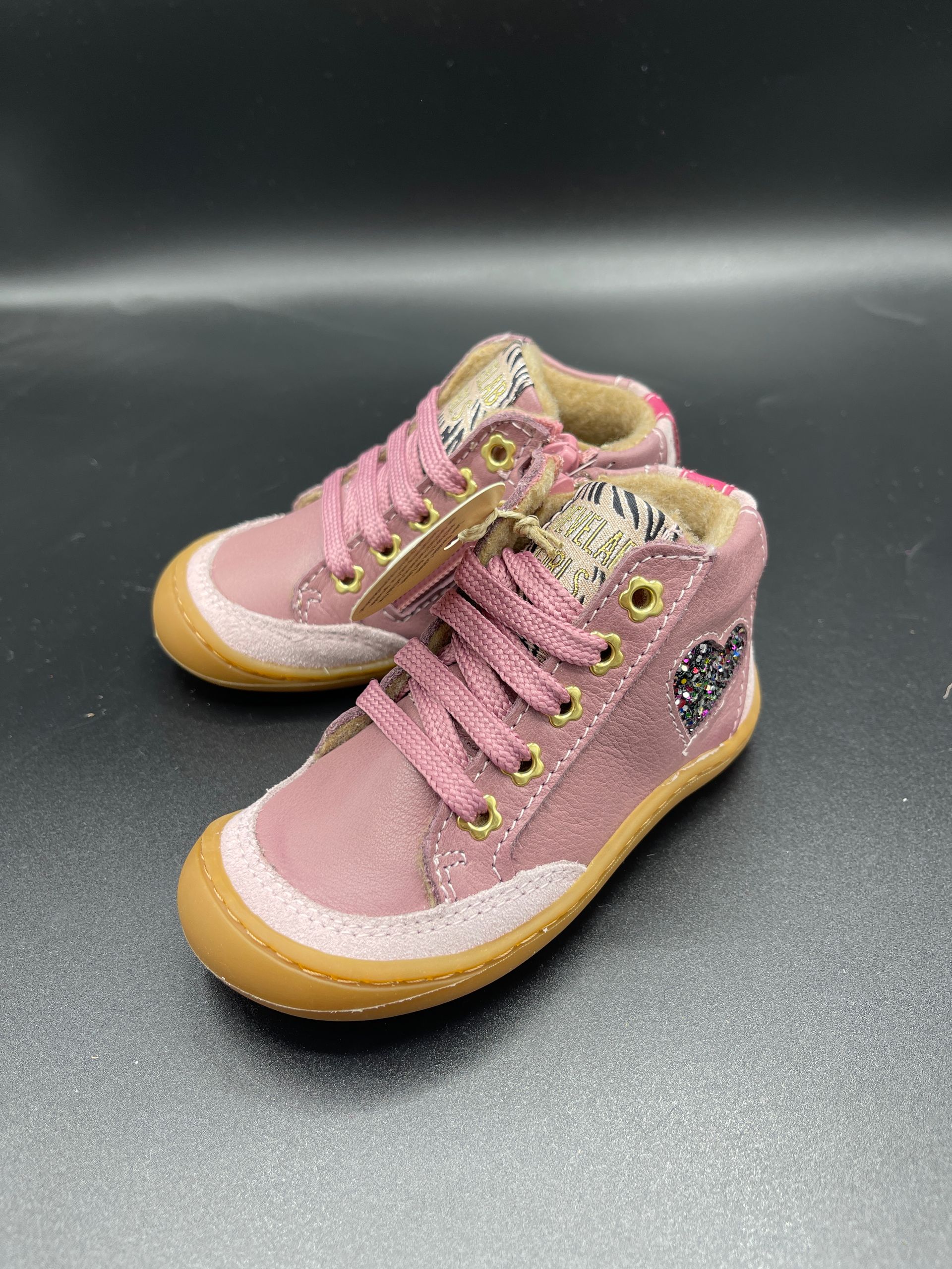 develab Old Pink Lauflernschuhe Mädchen Leder
