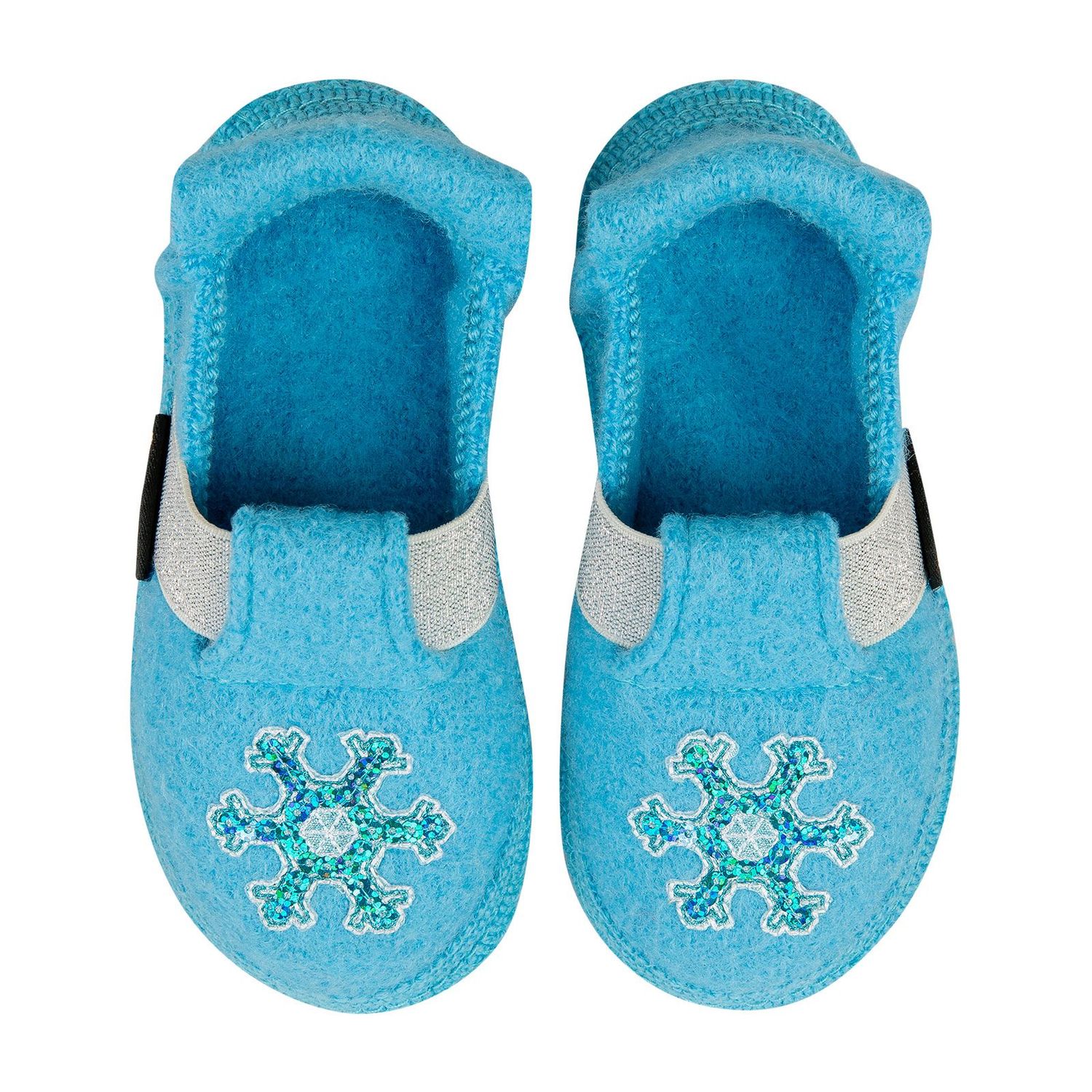 Nanga | Hausschuhe Schurwolle | Snowflake – tuerkis – Barfuß-Hausschuhe
