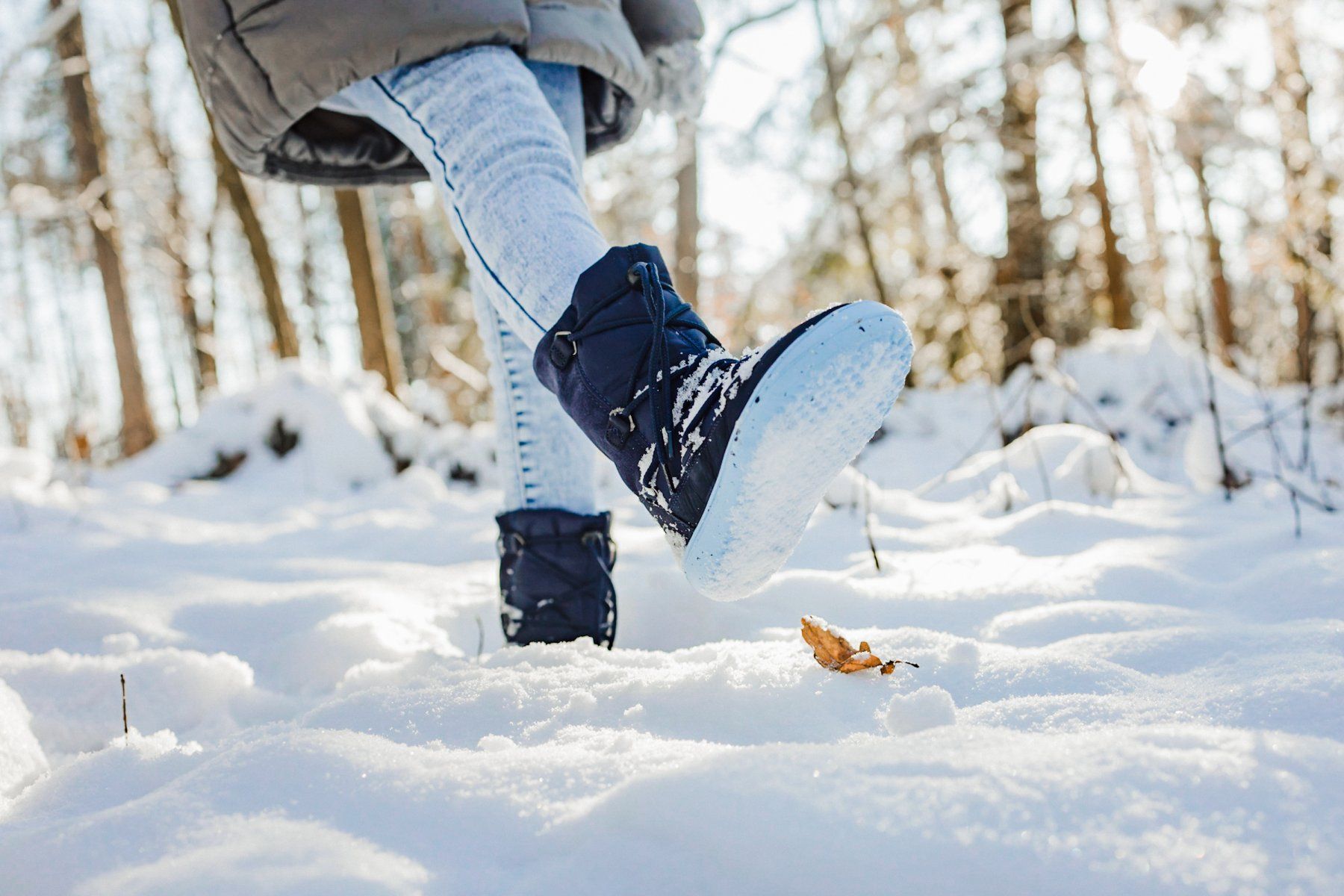 be Lenka SnowFox 2.0 blaue Winterstiefel Jungen aus Nubuk und Textil mit Merinofutter