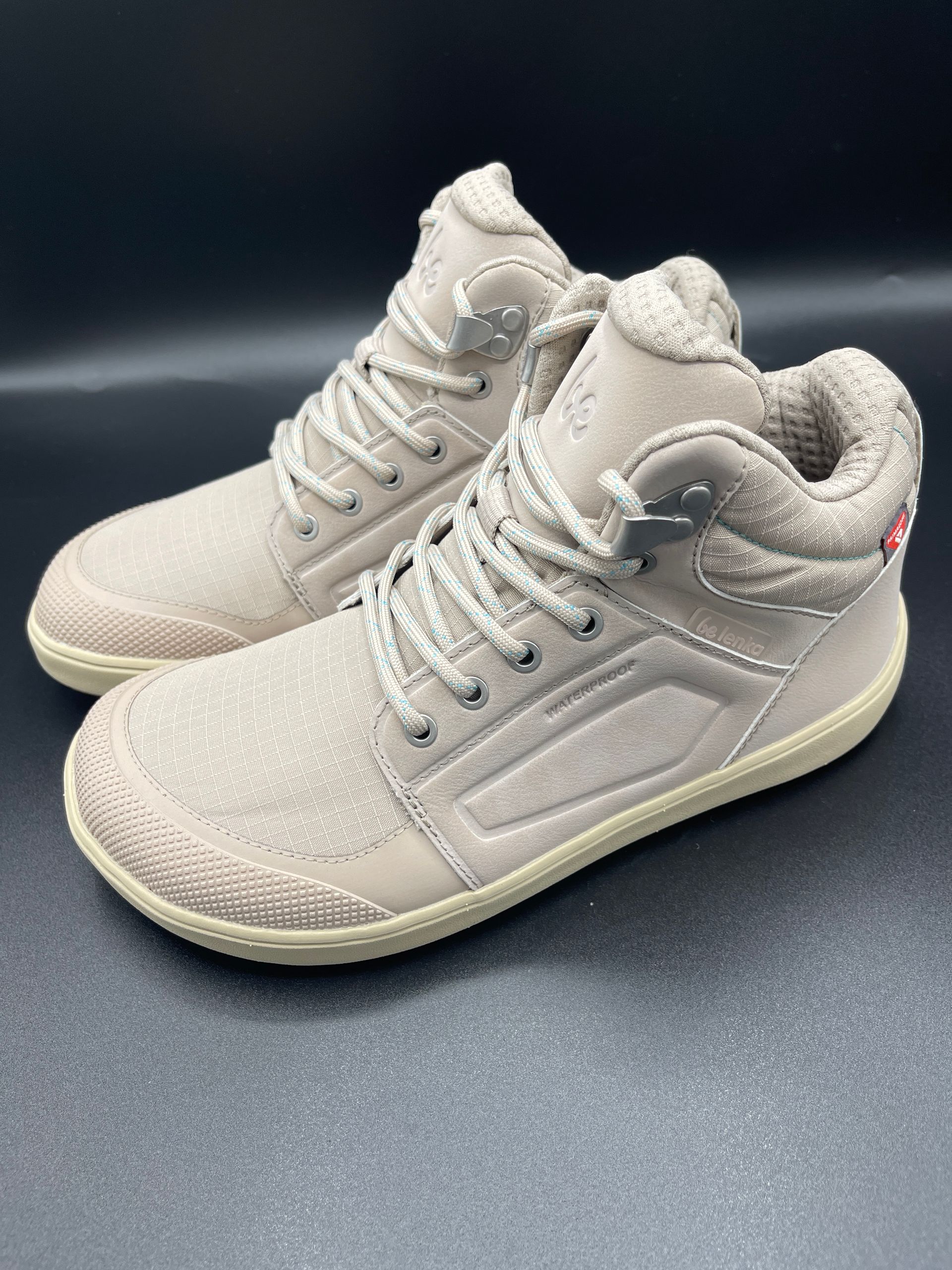 Be Lenka ArcticEdge Beige wasserdichte Barfuß Winterstiefel mit Primaloft und griffiger Wintersohle